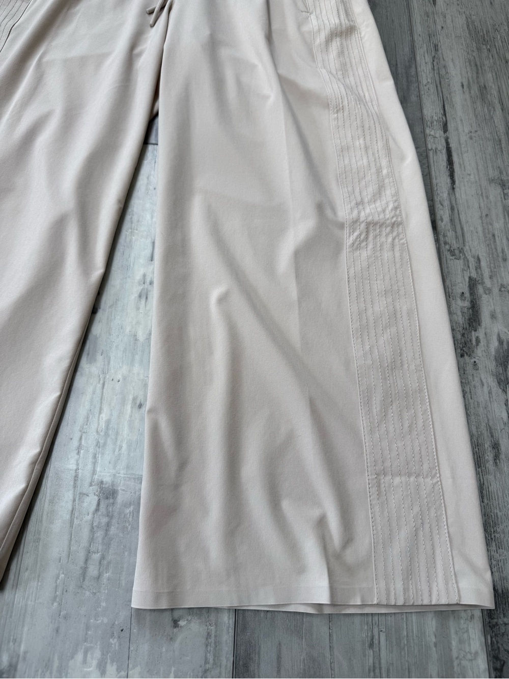 NWT Athleta Avenue Wide Leg Crop Pant 0P Petite Beige Travel Pants - Picture 7 of 12